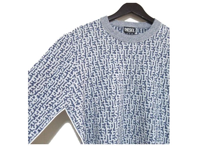 Autre Marque DIESEL K-RONAN-MON Strickware mit langen Ärmeln Braun Marineblau - Ansicht 3