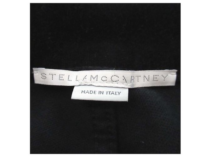 Stella Mc Cartney Pantalones rectos largos de algodón moleskine Stella McCartney Negro - vista 7