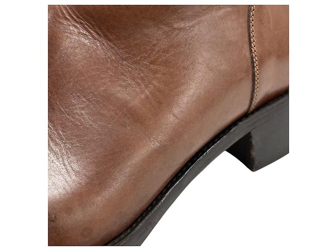 Autre Marque Botas largas de cuero Sartore Castaño - vista 11