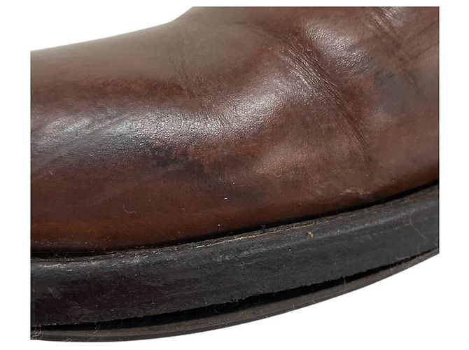Autre Marque Botas largas de cuero Sartore Castaño - vista 12