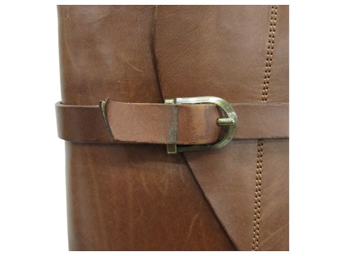 Autre Marque Botas largas de cuero Sartore Castaño - vista 17