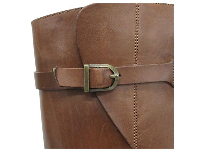 Autre Marque Botas largas de cuero Sartore Castaño - vista 7