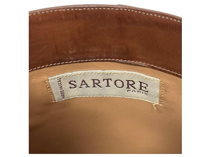 Autre Marque Botas largas de cuero Sartore Castaño - vista 8