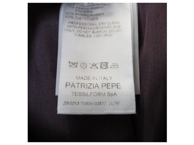 Autre Marque Abrigo largo de mezcla de cachemira PATRIZIA PEPE Púrpura - vista 19