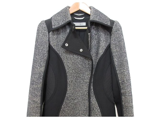 Max Mara Cappotto lungo in maglia combinata defile SPORTMAX Marrone Nero - vista 5