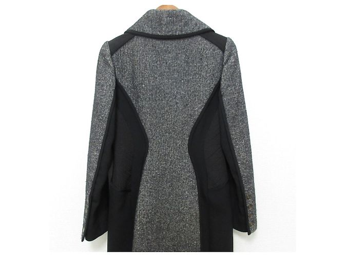 Max Mara Cappotto lungo in maglia combinata defile SPORTMAX Marrone Nero - vista 6