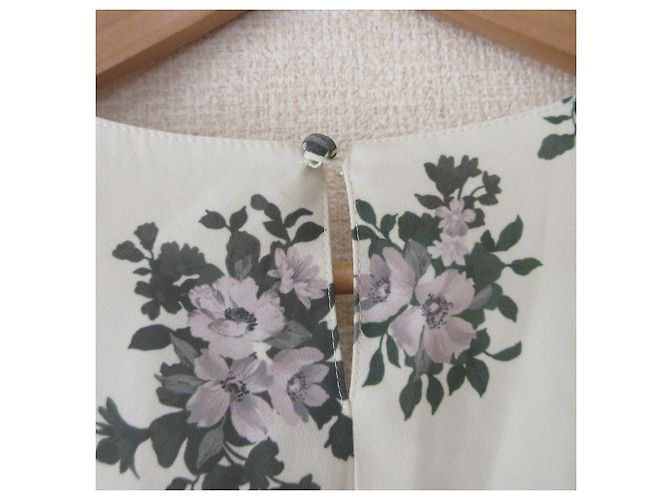 Autre Marque Vestido largo estampado NATURAL BEAUTY BASIC Blanco - vista 5