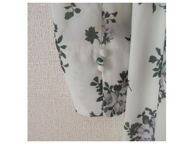 Autre Marque Vestido largo estampado NATURAL BEAUTY BASIC Blanco - vista 6