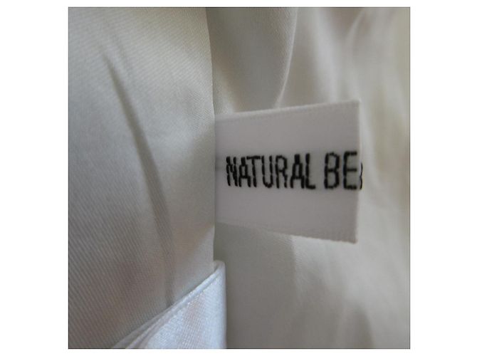 Autre Marque Vestido largo estampado NATURAL BEAUTY BASIC Blanco - vista 7