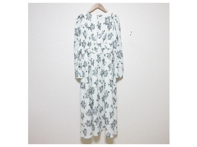 Autre Marque NATURAL BEAUTY BASIC Kleid mit Schlitz an der Schulter und Print Weiß - Ansicht 2