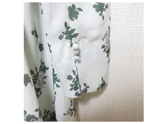 Autre Marque NATURAL BEAUTY BASIC Kleid mit Schlitz an der Schulter und Print Weiß - Ansicht 5