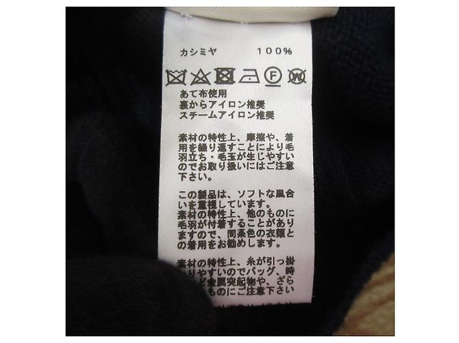 Top de punto de cachemira de manga corta Hermès 36 Azul Azul marino - vista 11