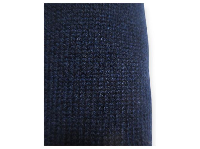 Top de punto de cachemira de manga corta Hermès 36 Azul Azul marino - vista 5