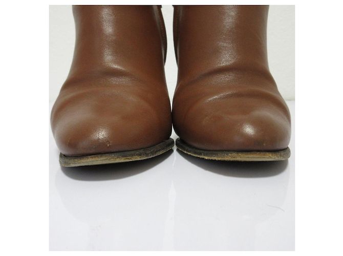 Botines de piel de becerro Salvatore Ferragamo Castaño - vista 16