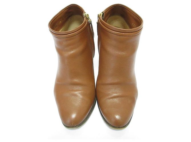 Botines de piel de becerro Salvatore Ferragamo Castaño - vista 2
