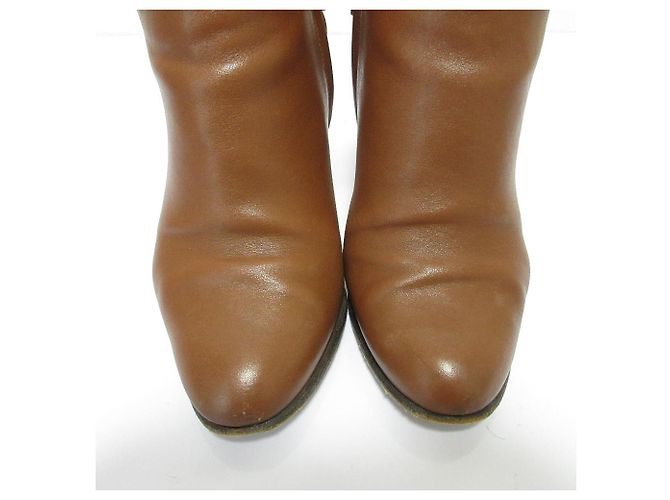 Botines de piel de becerro Salvatore Ferragamo Castaño - vista 6
