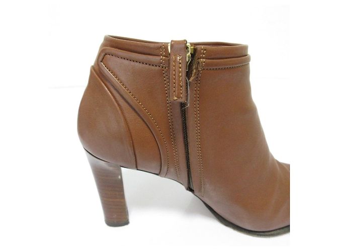 Botines de piel de becerro Salvatore Ferragamo Castaño - vista 7