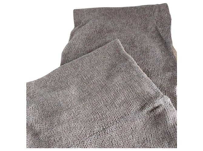 Autre Marque Snood Long French Bull Marrone Beige - vista 5