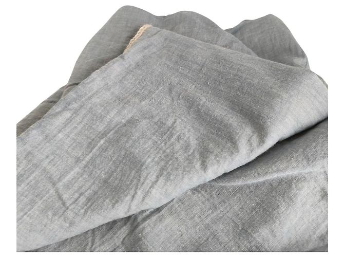 Autre Marque Snood lungo French Bull Blu Beige - vista 5