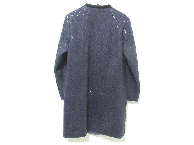 Autre Marque Abrigo sin cuello Spangle agnes b. Azul Azul marino - vista 2