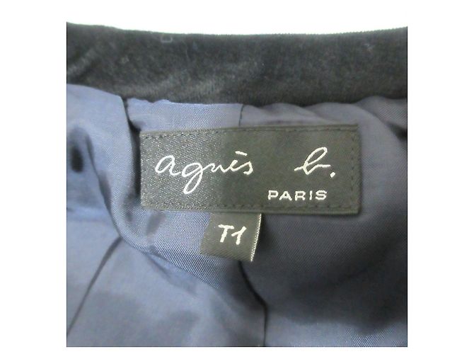 Autre Marque Abrigo sin cuello Spangle agnes b. Azul Azul marino - vista 6