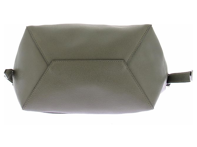 Valextra Borsa tote in pelle kaki Cachi - vista 6