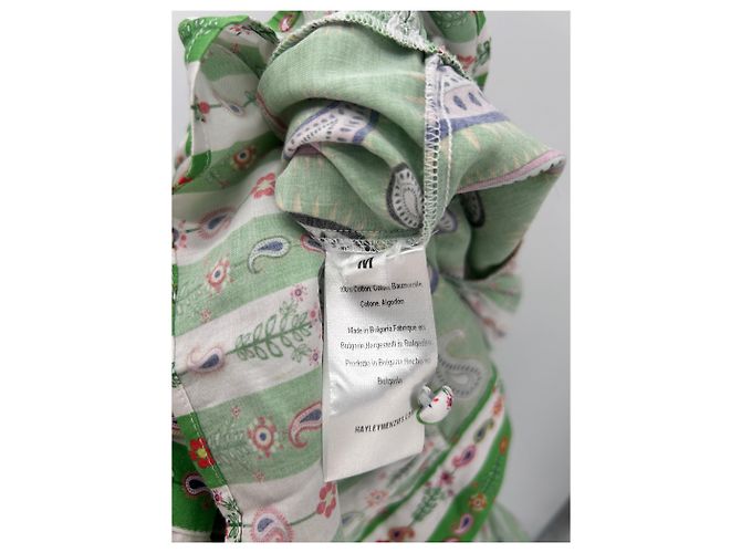 Autre Marque Vestido de algodón estampado verde Hayley Menzies - vista 6