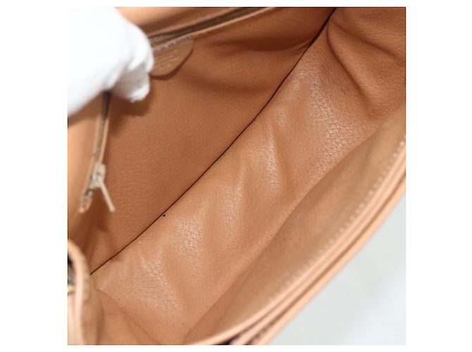 Céline Celine Vintage Macadam Canvas and Leather Marrone - vista 5