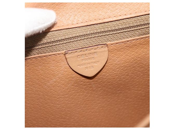 Céline Celine Vintage Macadam Canvas and Leather Marrone - vista 6