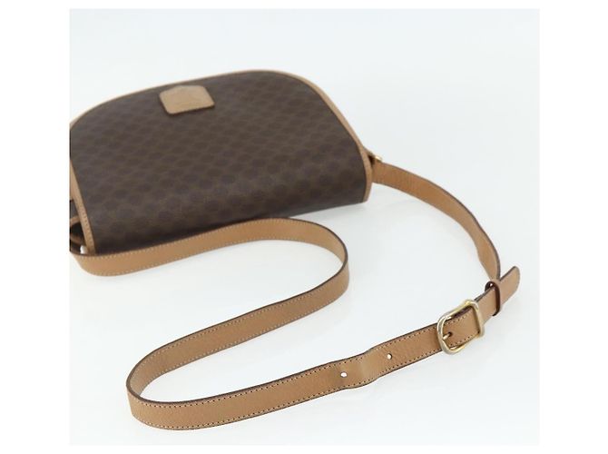 Céline Celine Vintage Macadam Canvas and Leather Marrone - vista 7