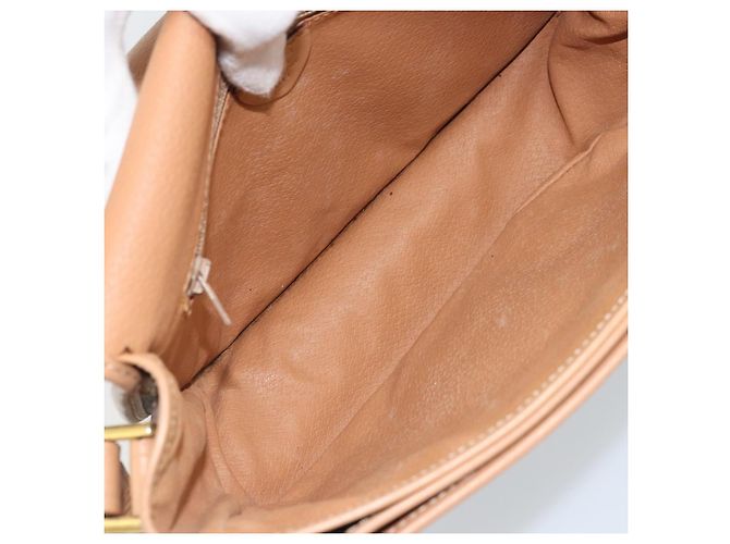 Céline Celine Vintage Macadam Canvas and Leather Marrone - vista 5