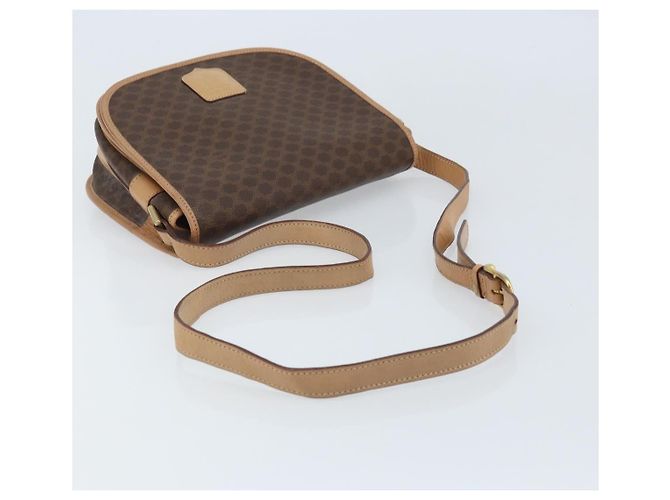 Céline Celine Vintage Macadam Canvas and Leather Marrone - vista 7