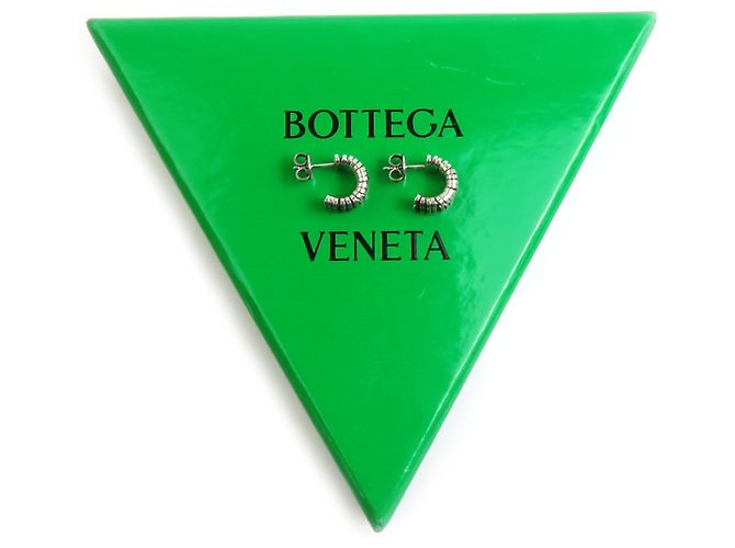 Orecchini a cerchio in argento Bottega Veneta - vista 8