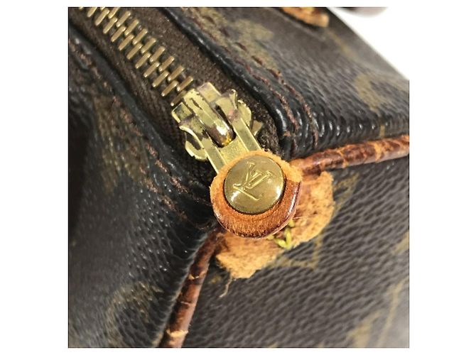 Borsa Louis Vuitton M41534 Monogram Mini Speedy Marrone - vista 10