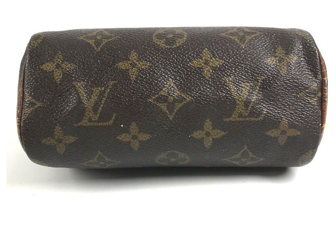Borsa Louis Vuitton M41534 Monogram Mini Speedy Marrone - vista 5