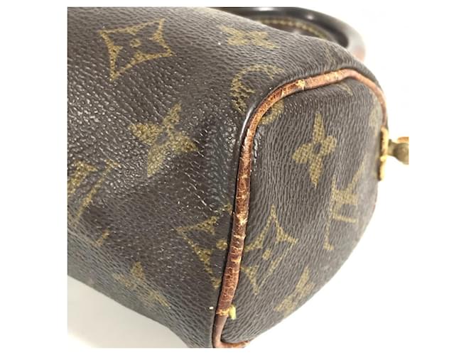 Borsa Louis Vuitton M41534 Monogram Mini Speedy Marrone - vista 6