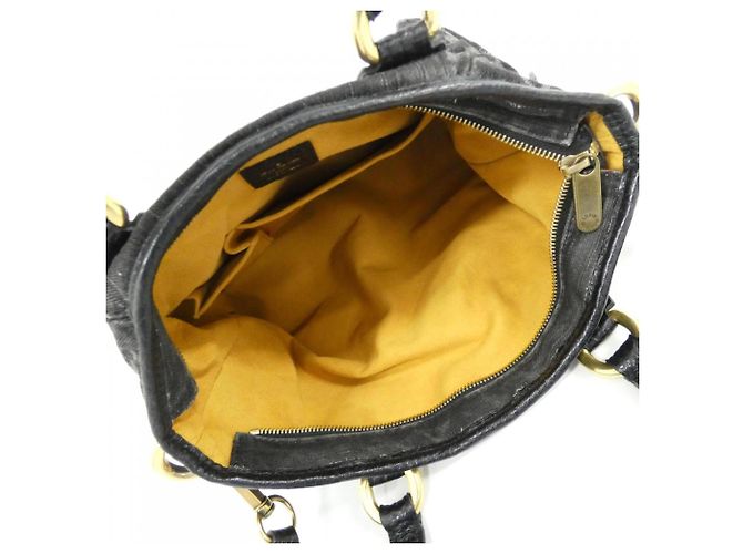 Borsa Louis Vuitton Monogram Denim Neo Cabby MM Nero - vista 6