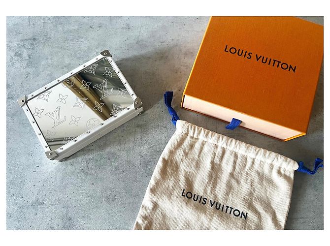 Louis Vuitton Monogram Schmuckkästchen mit Spiegel Pink Weiß - Ansicht 3