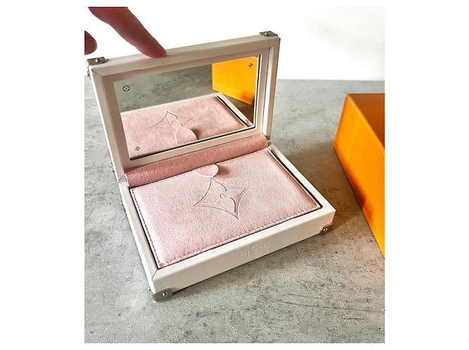 Louis Vuitton Monogram Schmuckkästchen mit Spiegel Pink Weiß - Ansicht 6