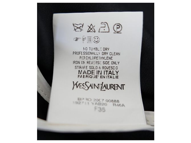 Yves Saint Laurent Vestido de seda estampado Rorschach Stefano Pilati Negro Blanco - vista 8