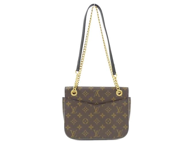 Borsa a tracolla Louis Vuitton Monogram Passy Marrone - vista 2