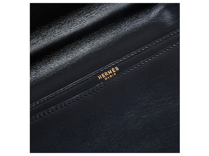 Hermès Sac à Dépêches 41 Valigetta Pelle Box Nera Nero - vista 6