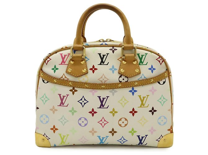 Borsa Louis Vuitton Monogram Multicolor Trouville Blanc Bianco - vista 2