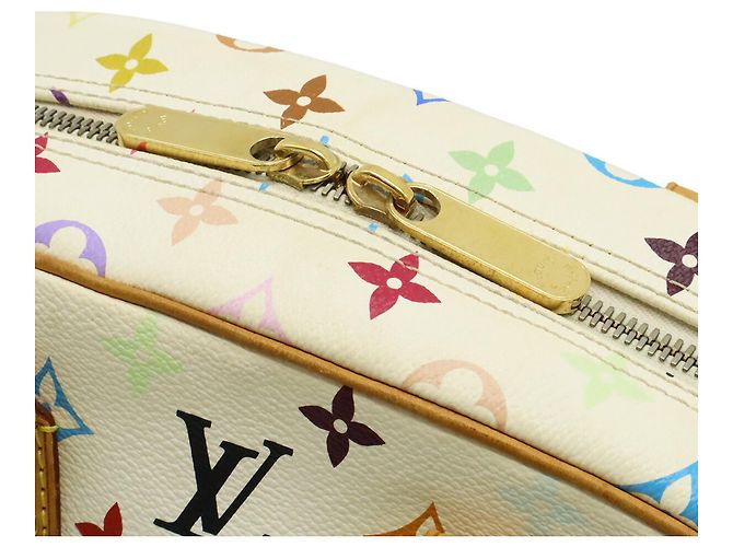 Borsa Louis Vuitton Monogram Multicolor Trouville Blanc Bianco - vista 6