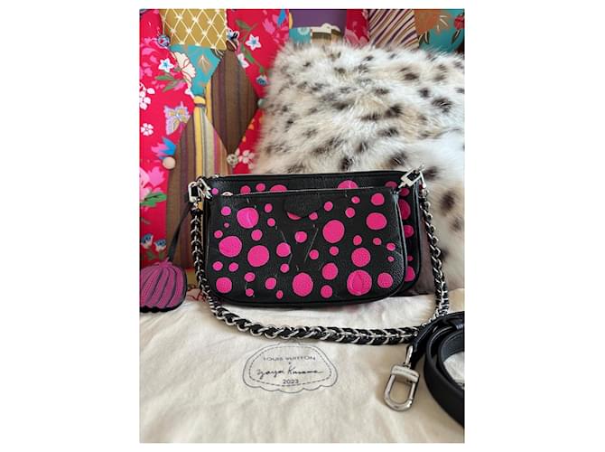 Multi Pochette Louis Vuitton x Yayoi Kusama Multi-Pochette Nero Rosa - vista 2
