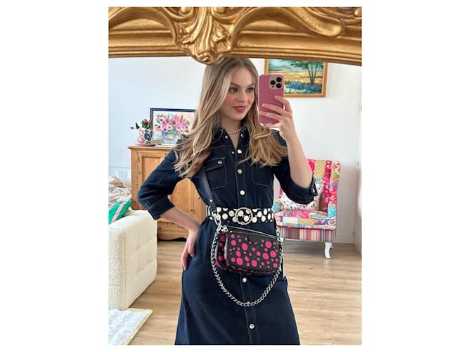Multi Pochette Louis Vuitton x Yayoi Kusama Multi-Pochette Nero Rosa - vista 3