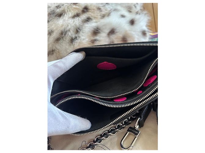 Multi Pochette Louis Vuitton x Yayoi Kusama Multi-Pochette Nero Rosa - vista 9