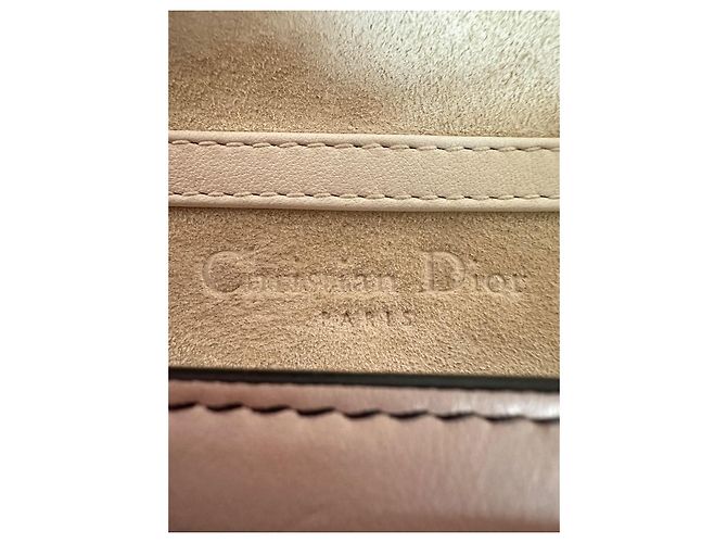 Dior Portafoglio con Catena Studded in pelle Bianco Crudo Bianco sporco Gold hardware - vista 11