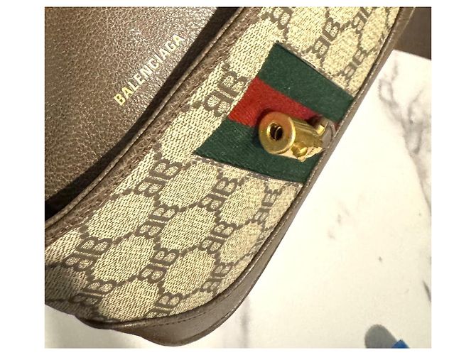 Gucci x Balenciaga The Hacker Project Borsa Jackie 1961 Mini Beige - vista 13