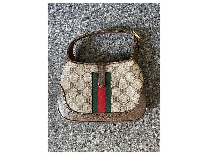 Gucci x Balenciaga The Hacker Project Borsa Jackie 1961 Mini Beige - vista 2